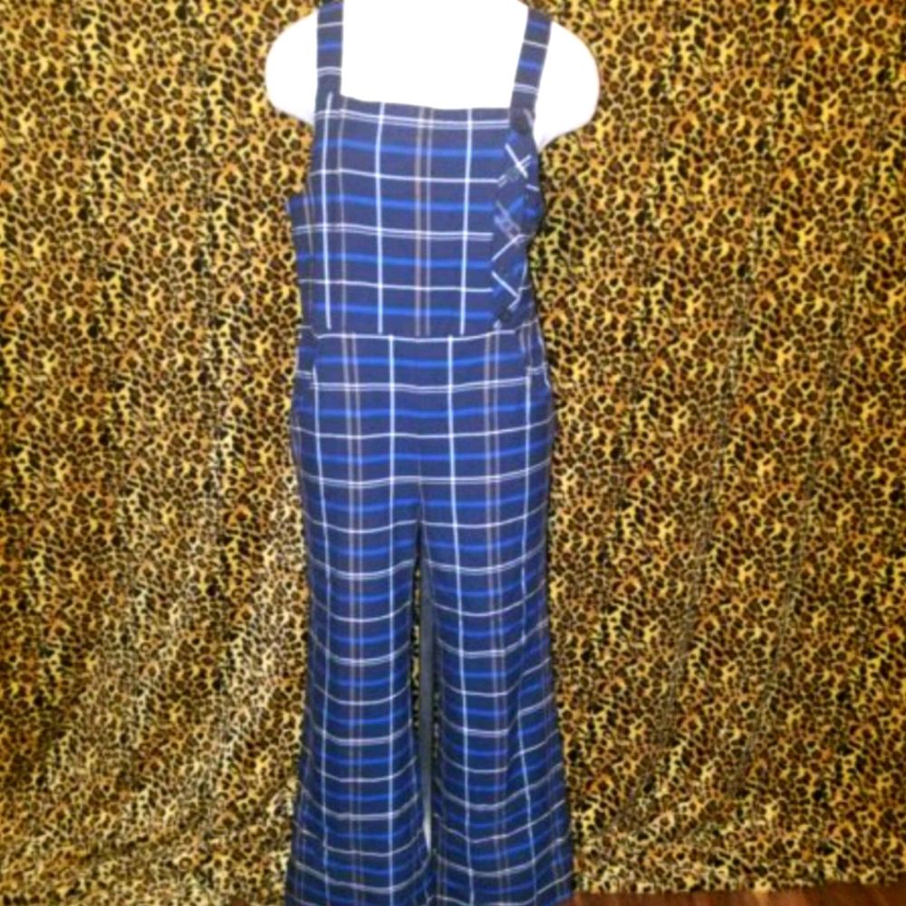 Plaid Overall-Jumper